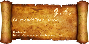 Gyurcsányi Abod névjegykártya