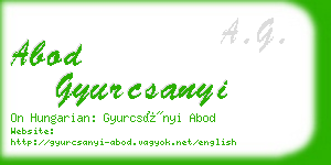 abod gyurcsanyi business card